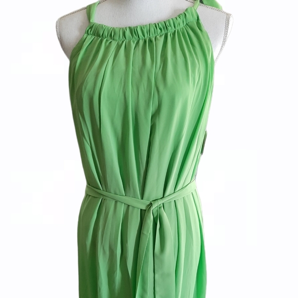 💚 Green Halterneck Maxi Dress - Picture 2 of 5